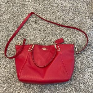 Coach Red Leather Women's Bag